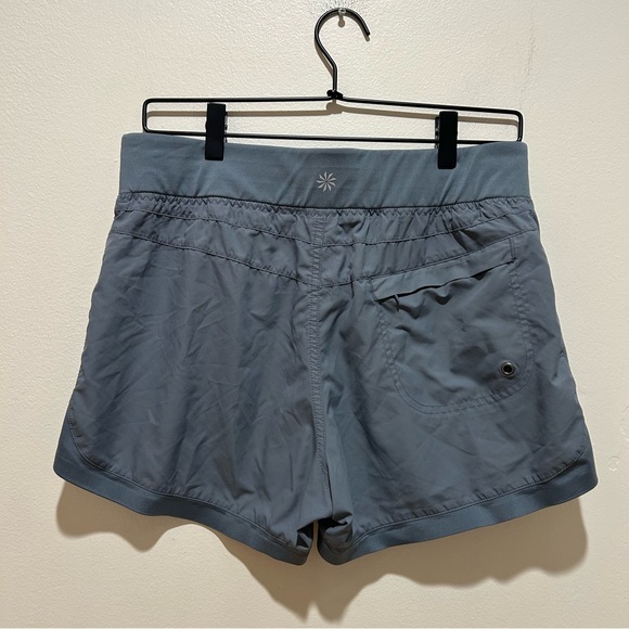 Athleta Grey Lightweight Athletic Shorts with Back Pocket - Women’s Size Medium - Picture 2 of 6